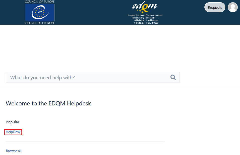 FAQs Home > EDQM HelpDesk User Manual > image2019-9-13_10-11-0.png